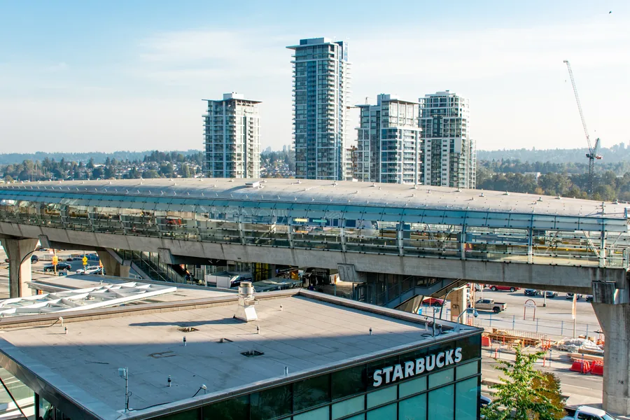 Brentwood Station viewed from The Amazing Brentwood in Burnaby