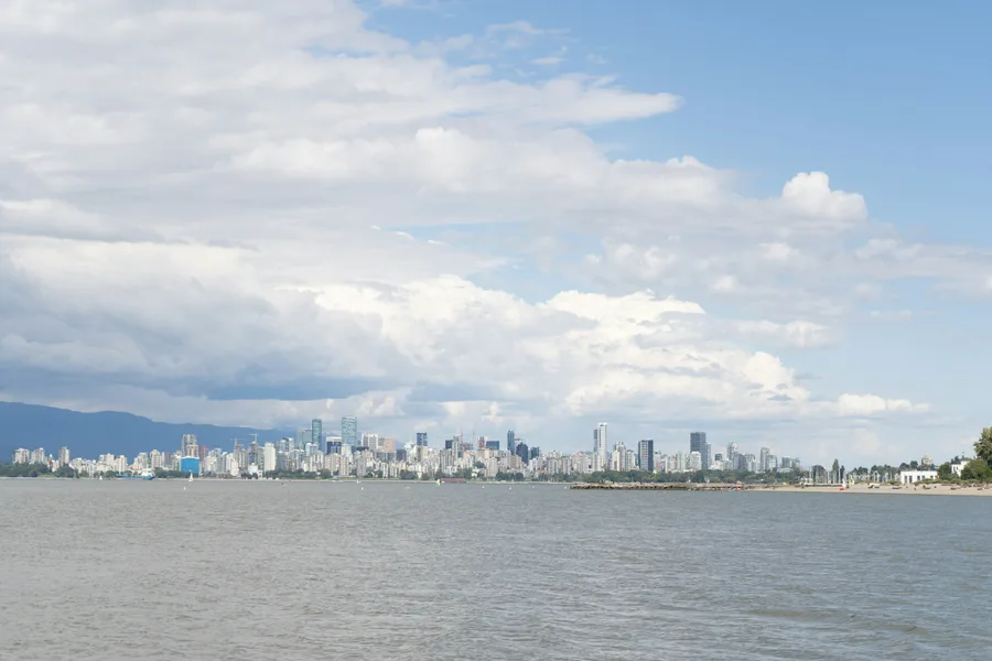 Body of water with Vancouver city skyline in the background