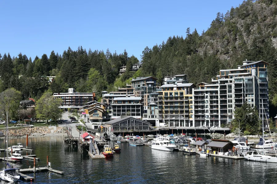 Boats docked in a West Vancouver harbor